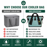 Sac à déjeuner isotherme imperméable en nylon pour le camping en plein air, l'escalade, avec grande capacité pour adultes, à porter sur l'épaule