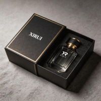 Flacon de parfum en verre ambré/givré personnalisable avec logo, 30 ml, 50 ml, flacon de parfum vide de luxe, boîte cadeau personnalisable