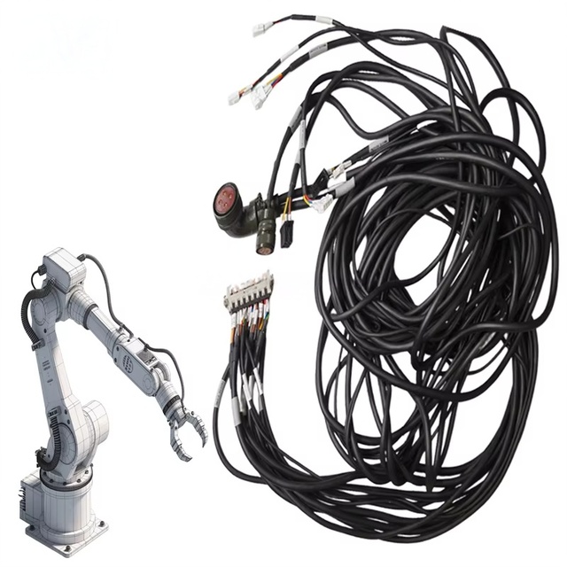 Automotive Industrial Robot Arm PVC Cable Harness Tinned Copper Conductors IP67 Rated Adapter Connector Assembly for Machines