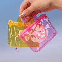 JOYSUN Vente en gros : Porte-monnaie imperméable mignon de couleur unie, style gelée, mini sac à main organisateur, cadeau féminin, pochette pour écouteurs