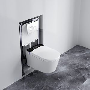 Nouvel arrivage de toilettes intelligentes suspendues au mur Wc intelligent en céramique pour salle de bains Wc avec jet d'eau P-trap Water Closet - Product Image 5