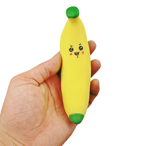 Jouet banane en TPR jaune mignon ZIMO, rembourré de farine simulée, pour enfants de 5 à 7 ans, réutilisable, à pétrir et à presser, anti-stress, 72g - Product Image 4