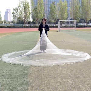 มือโยนราคาถูกไนลอนตกปลาอเมริกันโยนหล่อสุทธิสีขาว PA Monofilament 4 เมตร 50 ชิ้น 1 ซม.* 1 ซม., 2.6 ซม. CN; SHN Jinhai - Product Image 1