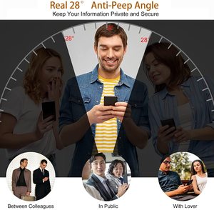 Protection d'écran anti-espion pour <span class=keywords><strong>Samsung</strong></span> Galaxy S26, film TPU flexible à couverture intégrale, anti-reflets, compatible avec l'approvisionnement en usine - Product Image 4