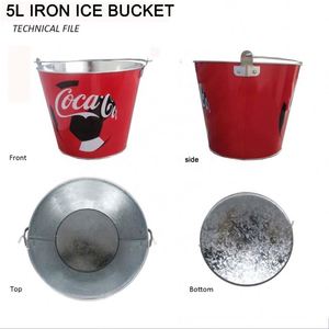Seau à glace professionnel en métal galvanisé de 5 L pour boissons et bières – Offre spéciale - Product Image 2