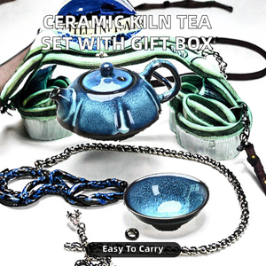 Wholesale Ceramic Kiln Change Tea Set Retro Light Luxury Design Star Lamp Portable Travel Commercial <b>Gift</b> <b>Gift</b> <b>Box</b> Custom Logo - Product Image 2