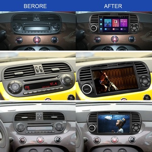 Podofo 7 ''Android Autoradio Autoradio avec Carplay & Android Auto GPS Wifi BT FM RDS HiFi Canbus pour <span class=keywords><strong>Fiat</strong></span> <span class=keywords><strong>500</strong></span> 2007-2015 - Product Image 4