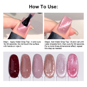 R S Nail <span class=keywords><strong>Top</strong></span> <span class=keywords><strong>Coat</strong></span> <span class=keywords><strong>Gel</strong></span> Polish Professionale Temperato <span class=keywords><strong>UV</strong></span> LED Anti-ingiallimento Rapido Effetto 3D Goccia d'Acqua 15ml per Unghie - Product Image 4