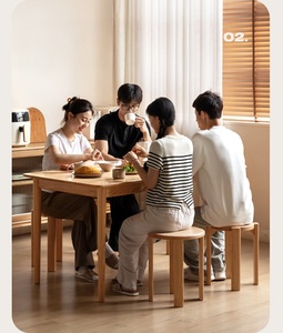 Modernes Design 4-in-1 Stapelbare Massivholz-Hocker Ottoman-Set Multifunktionale Schlafzimmer-Klappmöbel für Lager- und Hotelnutzung - Product Image 6