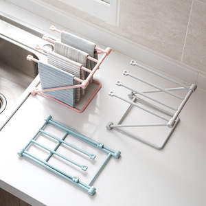Estante vertical plegable para vasos de escritorio, color rosa, estante de almacenamiento plegable para encimera de cocina, para vasos y paños de cocina - Product Image 3