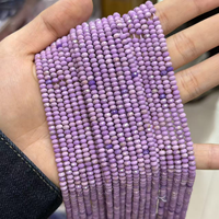 Perles d'abacus facettées en pierre naturelle 3x4mm, brin de 15 pouces, perles en vrac en gros pour la fabrication de bijoux DIY (bracelets, colliers)
