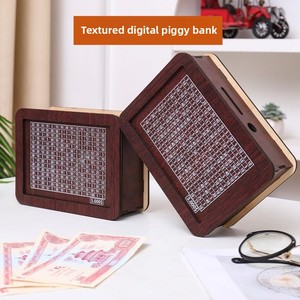 Boîte à monnaie en bois avec fente pour pièces et serrure | |   Caisse à monnaie portable pour la maison/le bureau | |   Boîte de rangement durable pour argent liquide - Product Image 3
