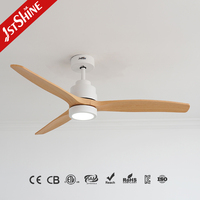 Ventilateur de plafond intelligent 1stshine avec lumière LED, compatible Wi-Fi, commande vocale, pales en ABS, télécommande personnalisable, OEM/ODM