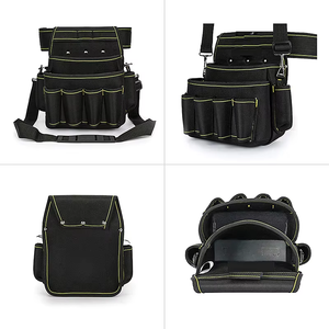 Sac de ceinture multifonctionnel en toile pour électricien, grande taille, pour travaux en hauteur, avec fermeture éclair, sac spécial - Product Image 6