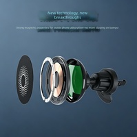 Support magnétique pour téléphone portable avec chargeur sans fil pour sortie d'air de voiture en ABS