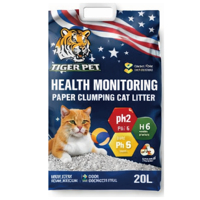 Litière pour chat avec indicateur de pH pour la surveillance de la santé et la détection précoce des maladies, litière agglomérante en papier écologique