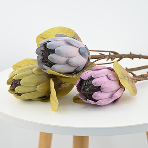 Protea Artificial de Seda de Alta Calidad, 54 cm, Estilo Seco, para Decoración de Interiores de Lujo, Bodas, Floristerías y Proyectos Hoteleros - Product Image 4