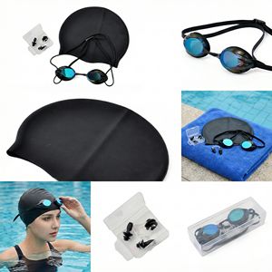 Ensemble <span class=keywords><strong>de</strong></span> <span class=keywords><strong>bonnet</strong></span> <span class=keywords><strong>de</strong></span> <span class=keywords><strong>bain</strong></span> et lunettes <span class=keywords><strong>de</strong></span> natation unisexe pour adultes, étanche, silicone hautement élastique, anti-buée, lentilles HD anti-UV, monture <span class=keywords><strong>large</strong></span> - Product Image 1