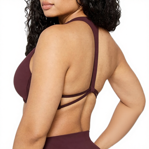 Conjunto de 2 Piezas de Shorts de Yoga Transpirables para Mujer, Nuevo, de Alta Calidad, con Tirantes Cruzados, Parte Delantera Cruzada, Logotipo, Cintura Alta Elástica, para Gimnasio - Product Image 1