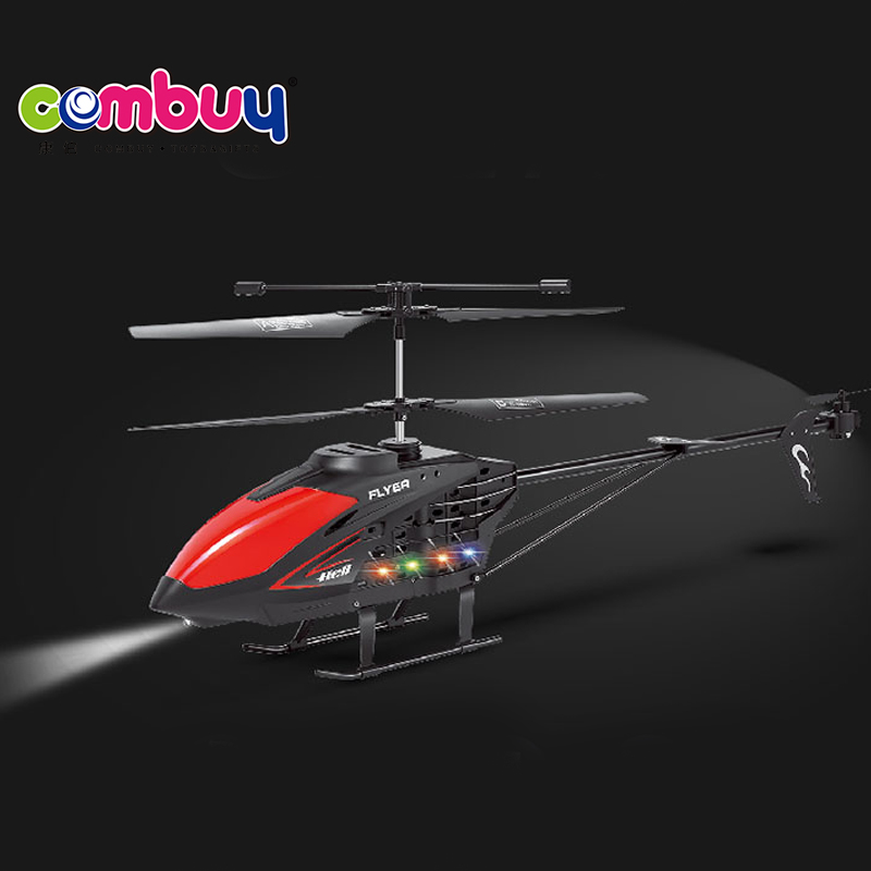 Helicóptero RC De 3.5 Canales Con Giroscopio Y Luces LED - Cuerpo De Aleación Y Control Remoto - Vuelo Interior Y Exterior - Regalo Para Niños Y Niñas +8 Años