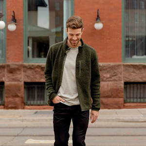 Chaqueta de Lana Merino RWS para Hombre, Térmica, Cómoda, Cortavientos, de Manga Larga, con Cierre, Estilo Casual - Product Image 1