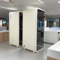 Studio de musique acoustique moderne Salle de réunion Cabine de bureau privée insonorisée Cadre en aluminium pour espaces de travail intérieurs Salles de réunion