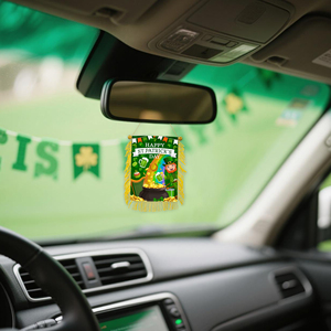 Drapeaux de voiture miniatures 10x15cm Fête de la Saint-Patrick à suspendre à la fenêtre avec ventouse - Product Image 3