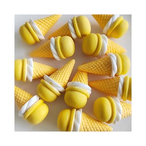 Nouveau doux 100 pièces macaron couleur cône <span class=keywords><strong>de</strong></span> crème glacée sans trou perles Miniature <span class=keywords><strong>maison</strong></span> <span class=keywords><strong>de</strong></span> poupée artificielle nourriture ornements pour coque <span class=keywords><strong>de</strong></span> téléphone décor - Product Image 5