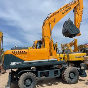 รถขุดมือสองของแท้จากเกาหลี Hyundai 210W รถขุดแบบล้อ 21 ตัน R210W Robex 210 Excavadora ยาง 210w-9 210w-9T 210-9 - Product Image 4