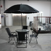 Meubles de jardin d'extérieur Leader pas cher Portable pliable en métal Patio Camping Table de pique-nique et ensemble de chaises