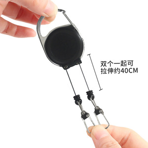 Clip de sac à dos extérieur rond télescopique à double tête avec boucle à tirage facile, pour l'impression de logo, idéal pour l'exportation - Product Image 4