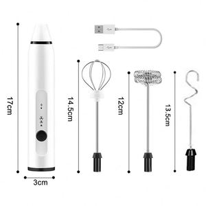 Espumador de Leche Eléctrico Recargable de 3 Velocidades, Portátil, con 3 Cabezales - Product Image 3