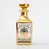 BM gros arabe 150ml UV plaqué or rechargeable échantillon d'huile verre affichage bouteille Attar affichage verre parfum huile décanteur