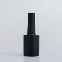 Flacon vide en verre noir pour vernis à ongles avec bouchon à pinceau, logo personnalisé, rechargeable, pour gel UV, prix de gros usine