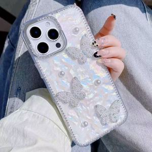 K24เคสมือถือลายเพชรรูปผีเสื้อสามตัวที่ทันสมัยและเหมาะสำหรับ <span class=keywords><strong>iPhone</strong></span> 14, 15, 16, 17PROMAX - Product Image 3