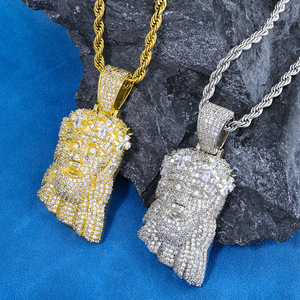 Colgante de Moissanita con Retrato Facial, Medallón Personalizado con Foto, Plata de Ley 925, VVS, Estilo Hip Hop, Brillante, Certificado GRA, Pasa Prueba de Diamante - Product Image 2