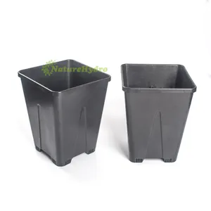 7 Liter Plastic Nursery Grow Pot Square Plant Planters For Flowers