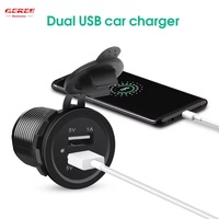 Adaptador de Corriente para Vehículo de 12V 24V, Enchufe de Alimentación con Doble USB 3.1A de Carga Rápida, Encendedor de Cigarrillos para Auto Sin Lámpara