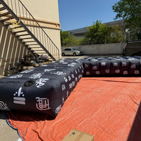 Ornement gonflable en forme de L sur mesure pour la décoration d'activités de carnaval en plein air, modèle de lettre gonflable