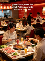 Tablier jetable avec lien pour le cou, tablier jetable en PE pour la cuisine quotidienne à la maison