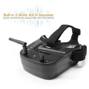 <span class=keywords><strong>VR009</strong></span>แว่นตา FPV 5.8G 40CH 3นิ้ว480x320 HD DVR ชุดหูฟังหลากหลายสำหรับแข่ง RC Quadcopter กล้อง Drone - Product Image 1