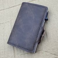 Dompet Pria Kulit PU Tipis Anti RFID Super Factory Luxury, Pelindung Kartu Kredit
