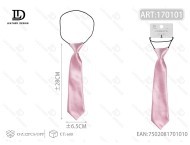 Cravatta Elastica Lucida 6.5*2cm Rosa Chiaro Pre-Annodata Accessorio per Feste - Product Image 3