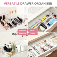 Ensemble de 25 organiseurs de tiroirs en plastique multifonctionnels modernes pour cosmétiques, bijoux, vêtements, literie, rangement de bureau
