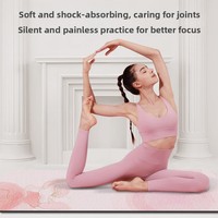 Tapete de Yoga Rectangular de Goma con Sensación de Gamuza, 5mm de Grosor, Inodoro, Antideslizante, Amortiguador de Impactos, Aislante de Sonido, para Fitness/Step