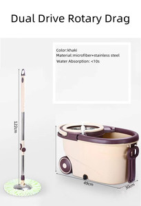 Bán Sỉ Bộ Xô Và Cây Lau Nhà Xoay Thần Kỳ Dễ Dàng Lau Sàn Hai Mặt Tròn Cây Lau Nhà Xoay 360 Độ Kèm Xô - Product Image 5