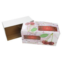Caja de Embalaje de Cartón Corrugado Personalizada para Cerezas, con Tapa y Base, Diseñada para Almacenamiento y Envío de Fruta Fresca