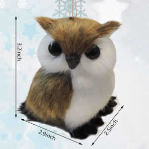 2021クリスマスフェザーフクロウオーナメントクリスマスツリーデコレーションクリスマスハンギングブラウンフクロウオーナメント - Product Image 6