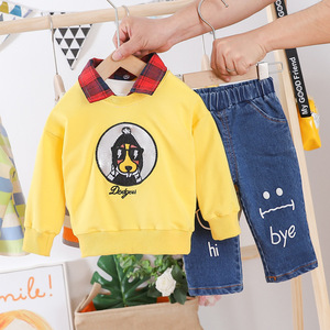 Ropa de Moda Coreana para Bebés, Conjuntos Deportivos de Algodón para Niñas, Trajes de Otoño para Niños de China - Product Image 2