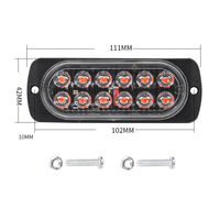 KEBOSIED 12V 24V 12LED Camion Lumière Latérale Grille Lumières Largeur Voyant
